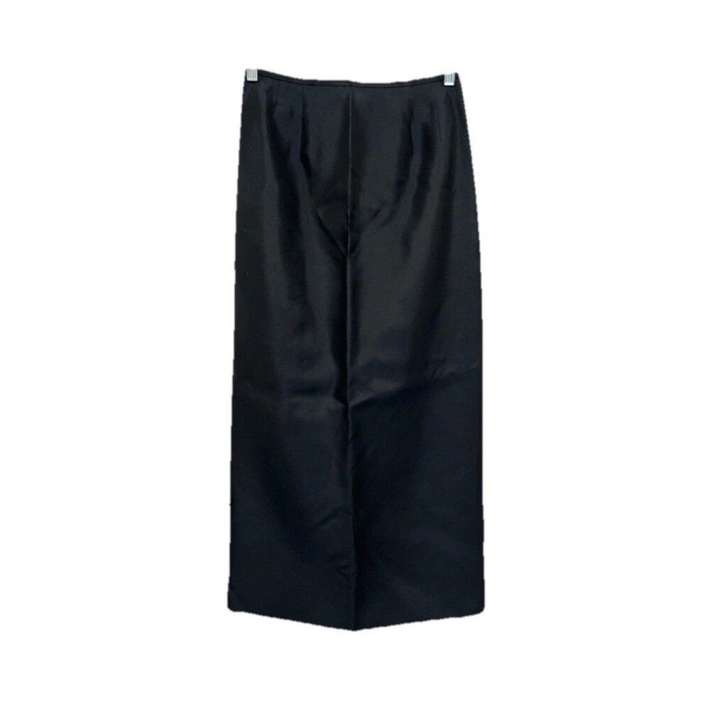 Talbots Petites Black Pure Silk Blazer & Skirt Set Maxi Career Quiet Luxury Sz 8 - Picture 8 of 12